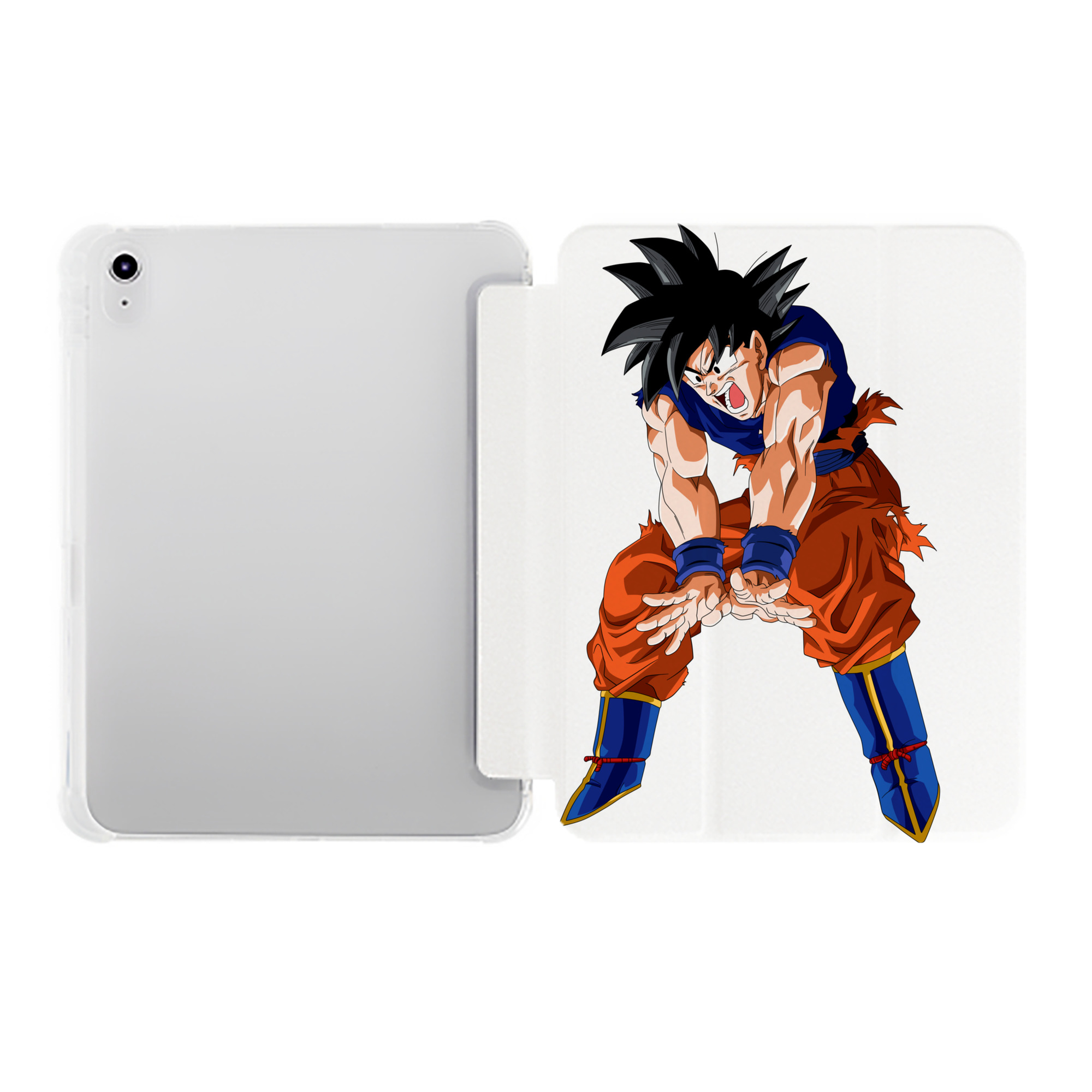 （画像用） ドラゴンボール 孫悟空（そん ごくう）Son Goku カカロット DRAGON BALL Kakarotto IPad ケース ペン収納付き 三つ折りスタンド PUレザー×シリコン 対応機種9.5/10.5/10.9インチ